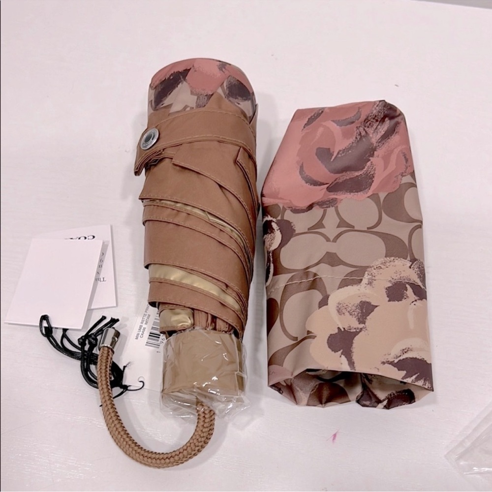 New coach Mini Umbrella In Signature Rosette Print - Picture 3 of 5